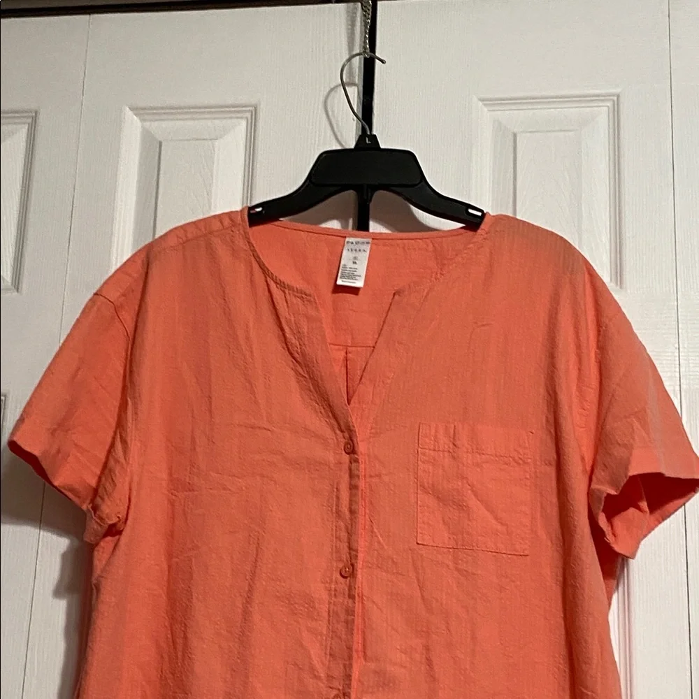 Tailor vintage NWT plaid pajama pants & Serra dusty orange SLEEP top LARGE - Picture 9 of 15